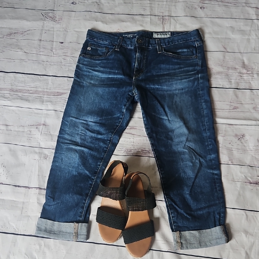 Women's AG Cropped Blue Jeans